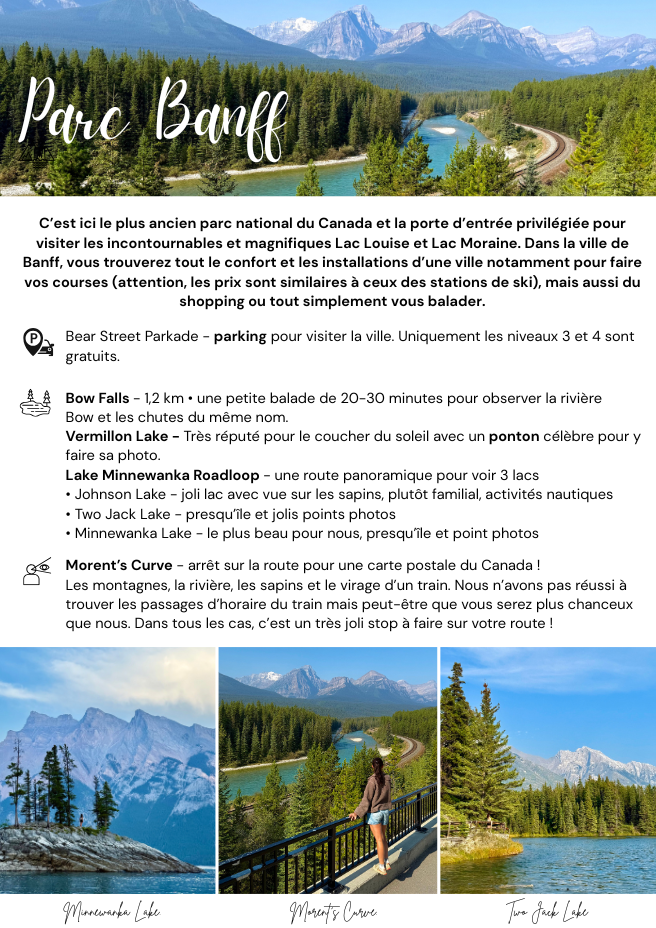 Guide Road Trip Rocheuses Canadiennes